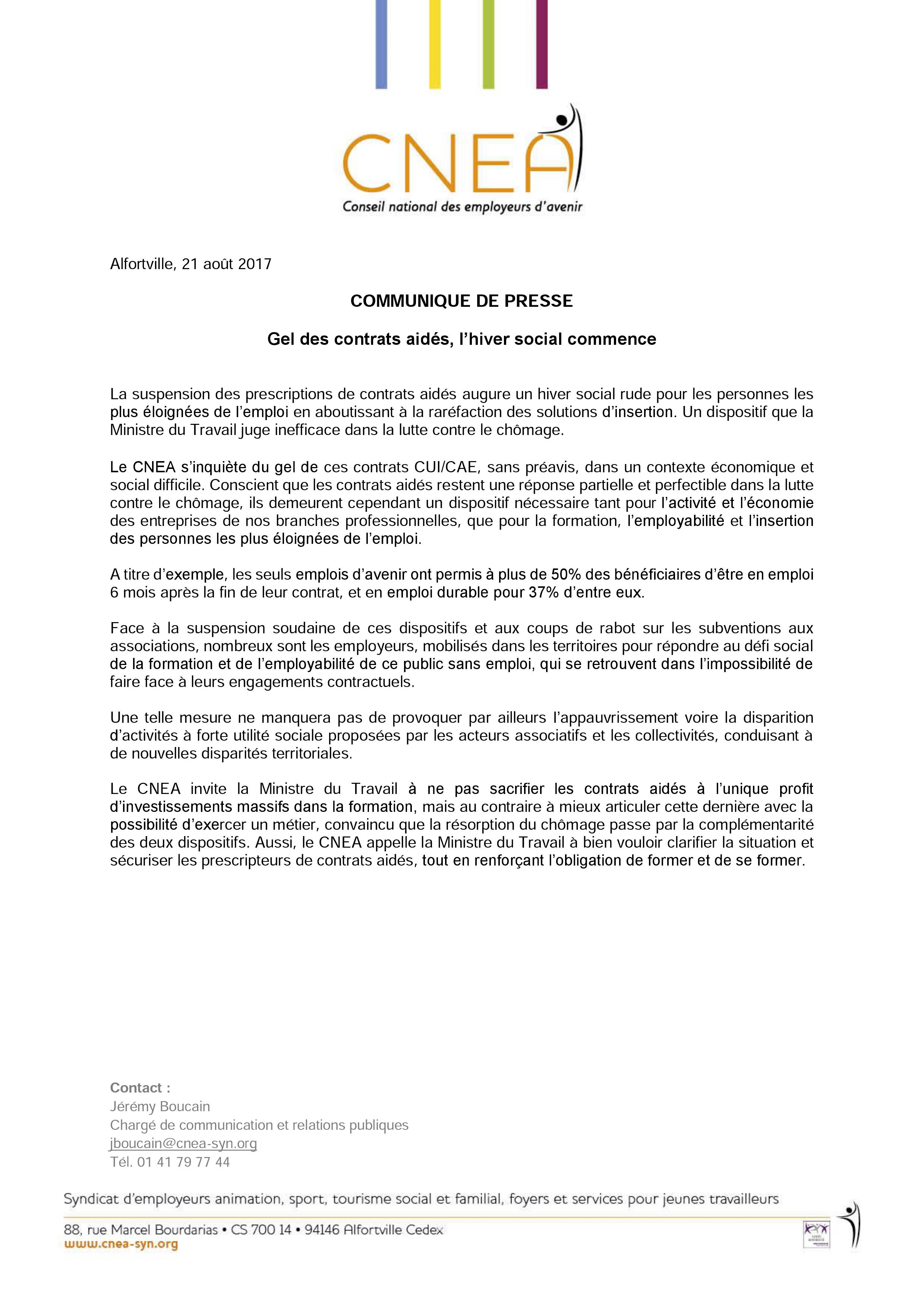 CP Conseil national des employeurs davenir