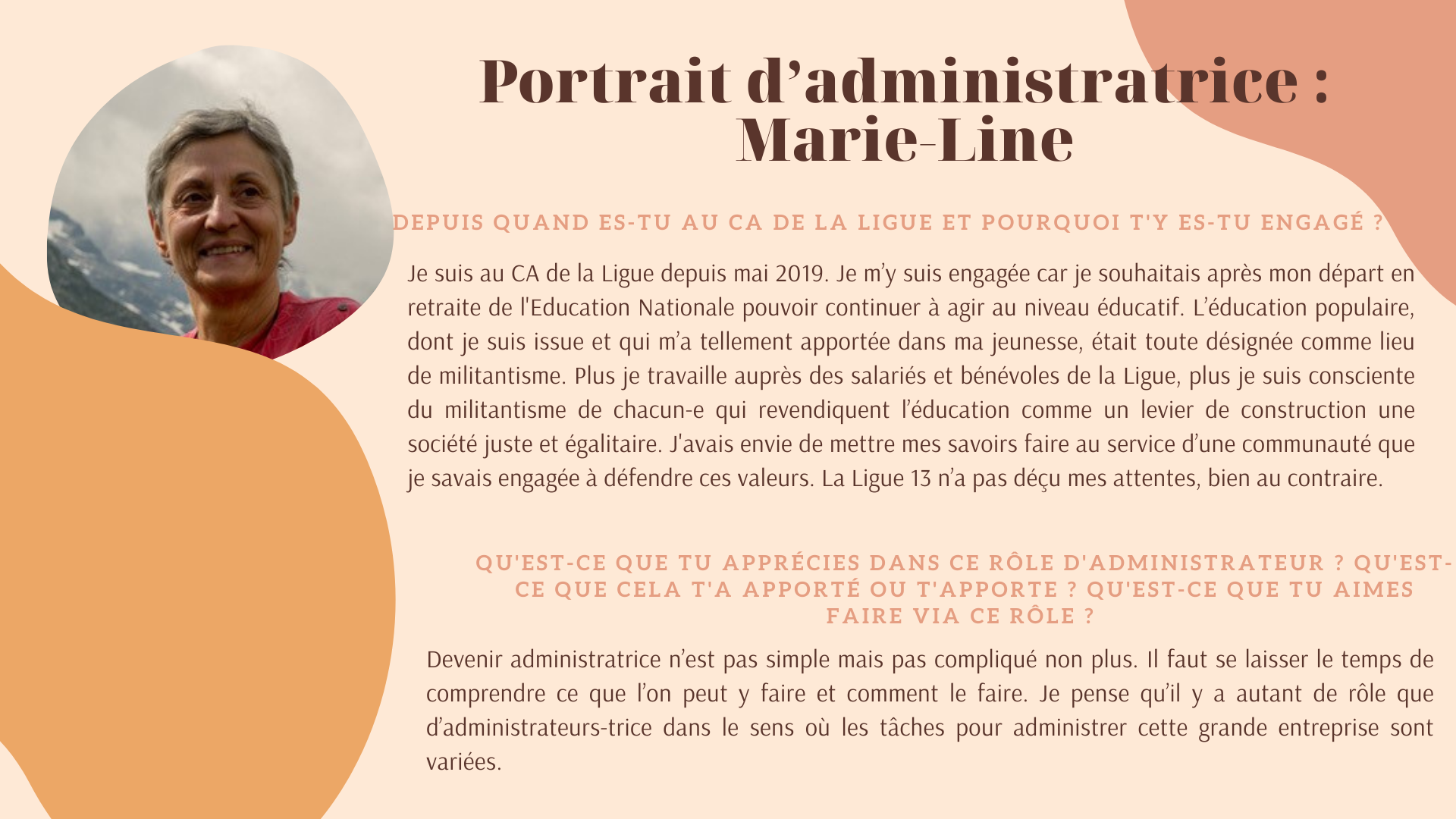 Crème et Marron Courbé Serif Caractères Simple Présentation 1