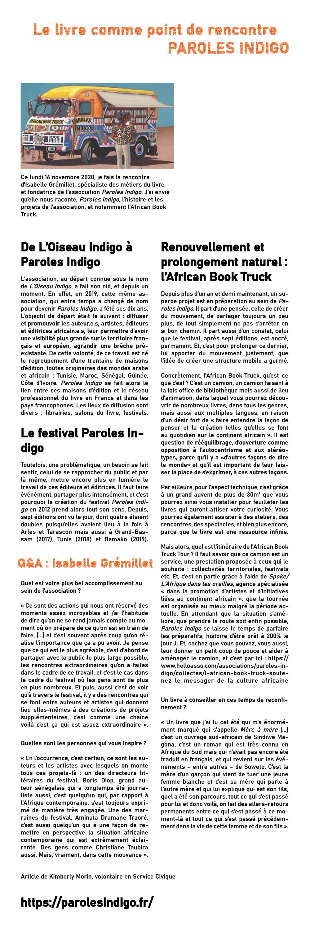 PAROLES INDIGO